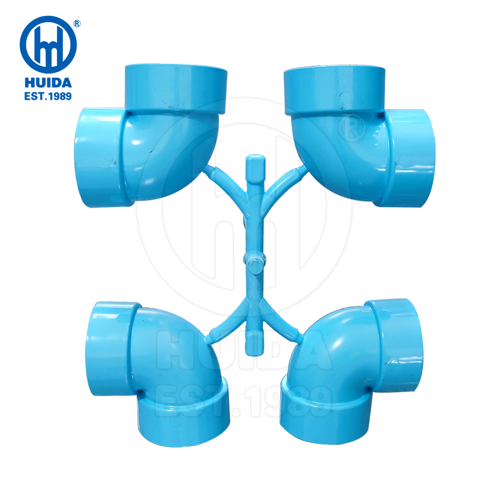 Codo de PVC 90° molde de montaje